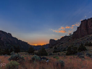 Landscape Photograph Into the Night - North Fork of the Shoshone