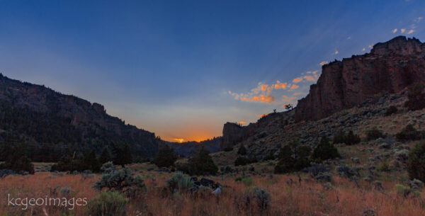 Landscape Photograph Into the Night - North Fork of the Shoshone