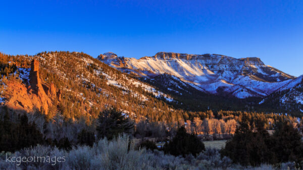 Landscape Photograph Snow in the Distance - North Fork of the Shoshone