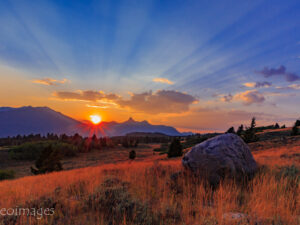 Landscape Photograph The Beartooths - Looking West - Sunset