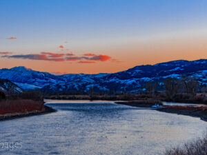 Landscape Photograph Upper Yellowstone - Looking South at Sunset