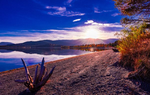 Landscape Photograph Autumn---Horse-Butte---Hebgen-Lake