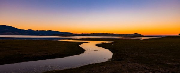 Landscape Photograph Cherry-Creek-into-Hebgen-Lake